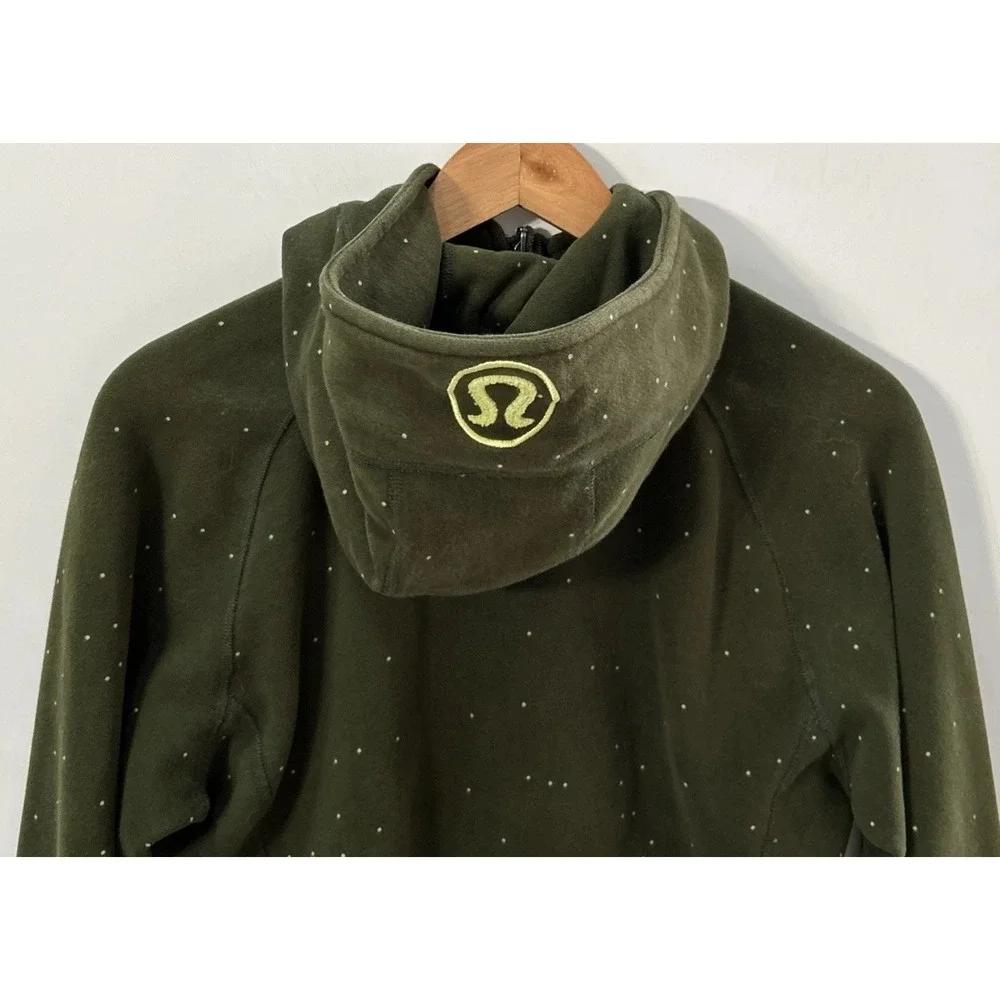 Lululemon‎ Women's RARE Polka Dot Full Zip Hooded Scuba Jacket No Pilling